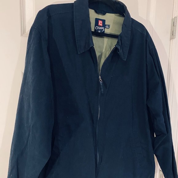 CHAPS XL Navy Men's Classic Fit Full-Zip Jacket - Picture 2 of 5